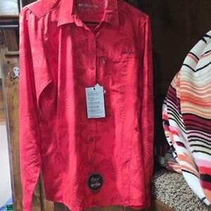 Ariat Women's Vibrant Red Floral Shirt Small